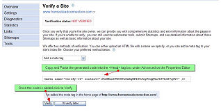 Verify site by adding code