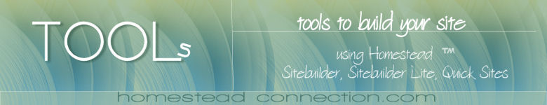 Homestead Connection tools used in building a site