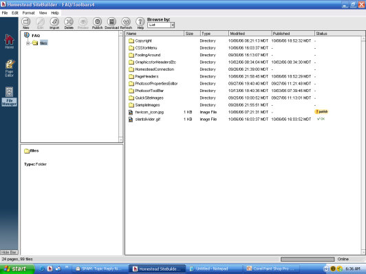 File Manager Screen Files