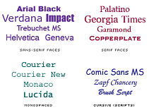 Common Fonts